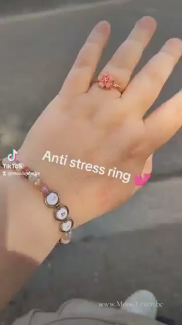 Anti Stress Ring - Pink Flower